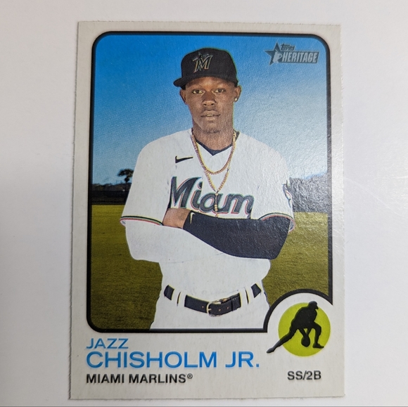 Jazz Chisholm Jr - 2022 Topps Heritage baseball card - Picture 1 of 2